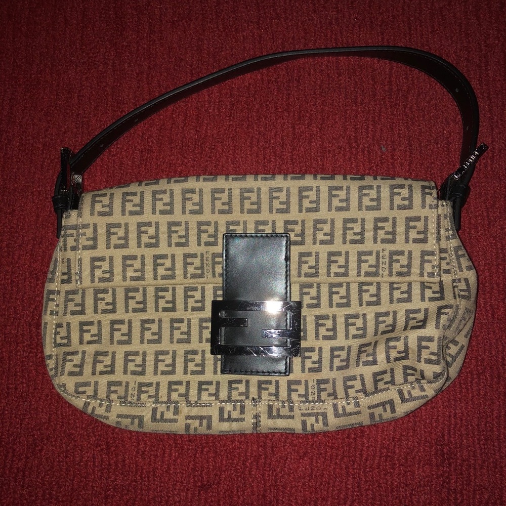 Authentic Fendi Zucca bagette handbag